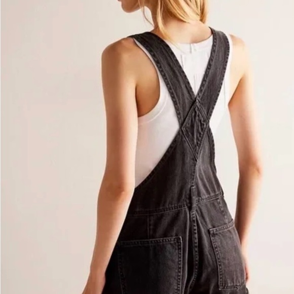 Free People Black Denim Overalls - Picture 4 of 4